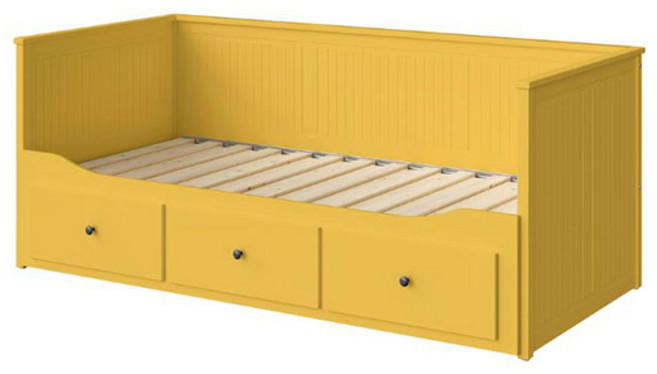 이케아 HEMNES 헴네스 데이베드프레임+서랍3 80x200cm, 옐로 205.838.41