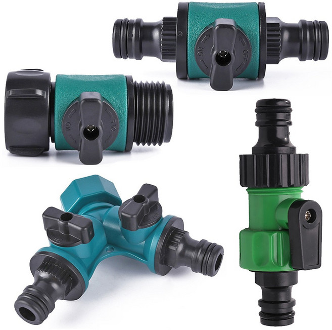 호스 커넥터 (밸브4종) 원터치 물호수 니플 수도꼭지 호스연결, 2） I형 밸브 원터치 고급형, 1개