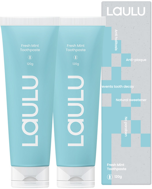 라울루 프레쉬 민트치약, 120g, 2개