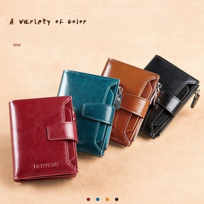 프리미엄 여성 심플 소가죽 반지갑 BYN-9003