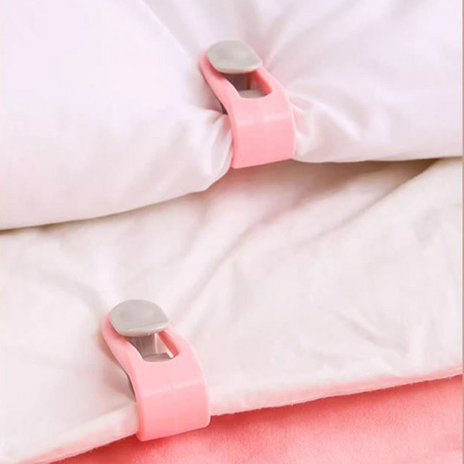10p/20p 1초 시트 고정 클립 이불 밀림방지 매트리스 커버 집게 패드 홀더, 20개, 핑크