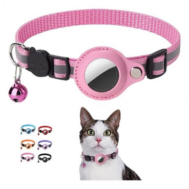 반려동물 GPS 커버 목걸이 분실방지 반사 추적이, 1개, 오렌지