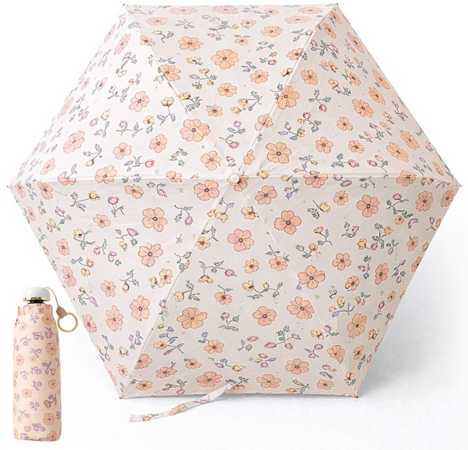 초경량 5단 UV차단 암막 양산우산 썸머 플라워