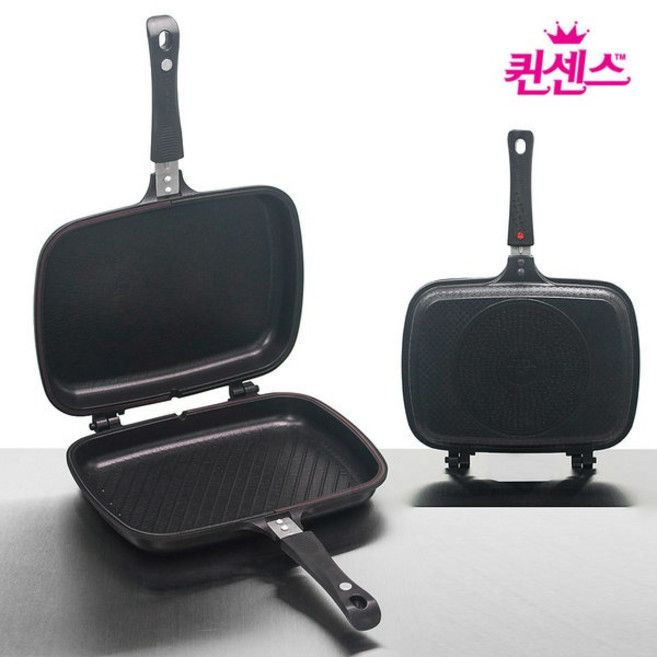 퀸센스 올비아 인덕션 IH 티타늄코팅 양면팬 대형/생선구이팬, 01.올비아 IH 티타늄코팅 양면팬 대형, 1개