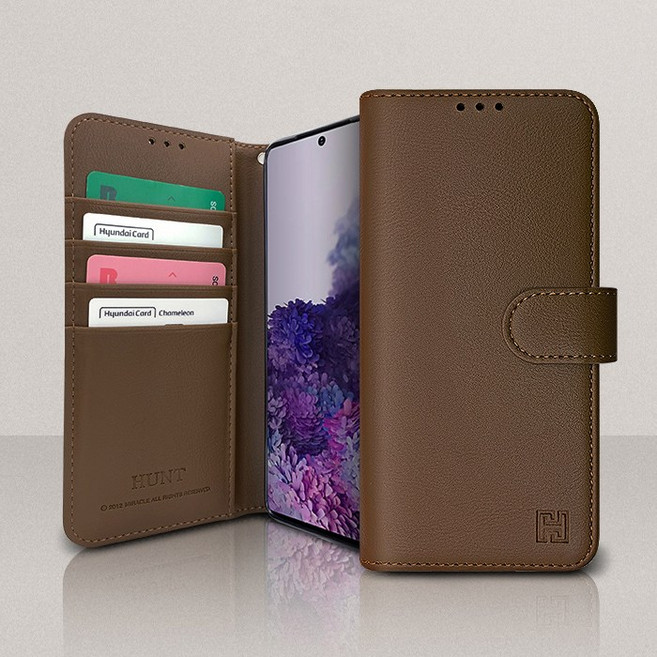 우리미라클 헌트 클래식 백포켓 다이어리형 휴대폰 케이스