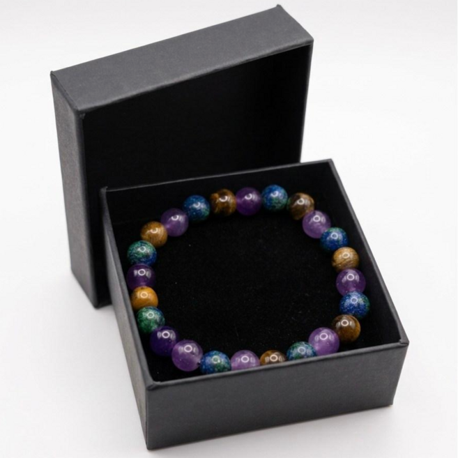 창림컴퍼니 천연호안석 염주팔찌 행운 액막이 팔찌