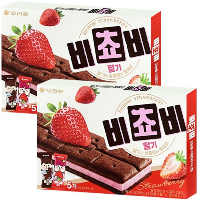 오리온 비쵸비 딸기, 125g, 2개