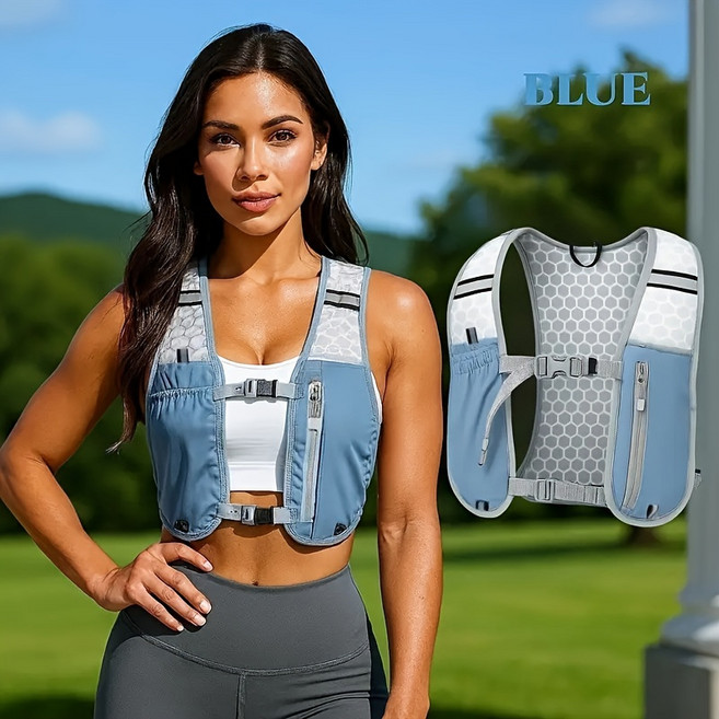 초경량 백팩 러닝시즌 파격 라이딩 조끼 아웃도어 트레일 운동 스포츠 SH1626, 블루, 1개