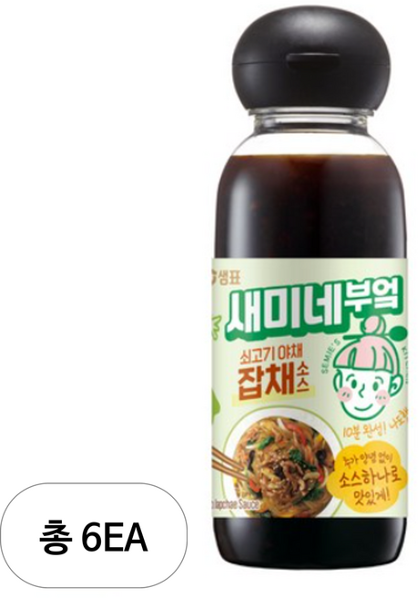 샘표 새미네 부엌 쇠고기 야채 잡채소스 300ml X 6개 반찬소스, 300g