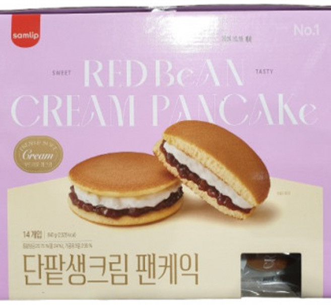 삼립 단팥생크림 팬케익 14p, 1개, 840g