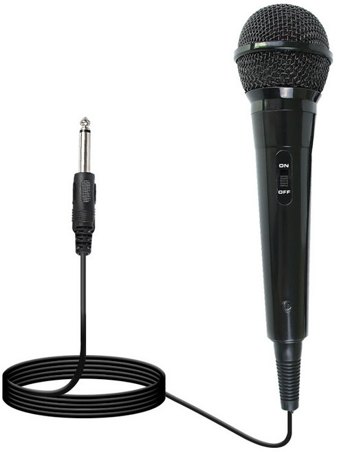 노래용 유선 가라오케 마이크 B12 최고의 노래방 온 오프 스위치 16.4ft XLR 일렉트릿 콘덴서 마이크, 01 Black, 1개