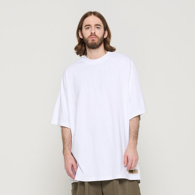 카고브로스 BINDING OVER BOX SHORT SLEEVE WHITE