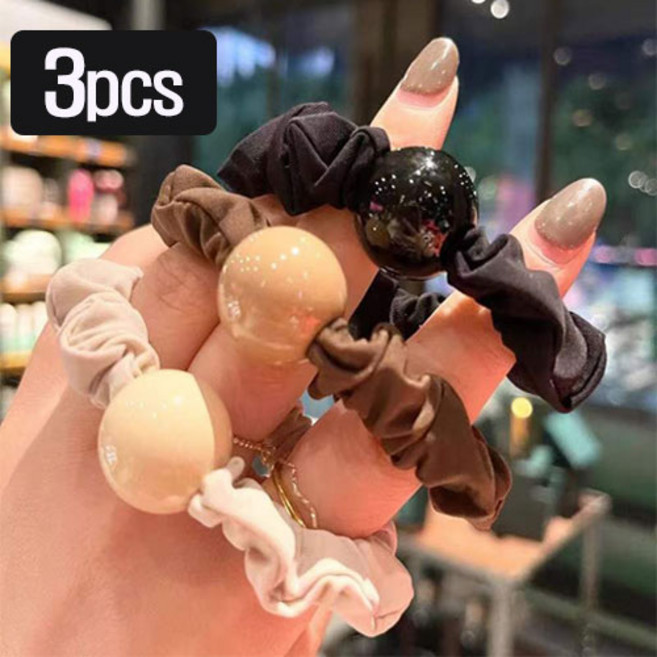 공주마마 [3개한세트]짱짱한탄력머리끈/캔디칼라댄디볼3칼라헤어슈슈3개세트