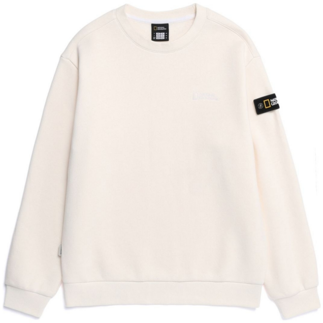 2025 내셔널지오그래픽 맨투맨 남녀공용 폴리카터 스몰 로고 데일리 상의