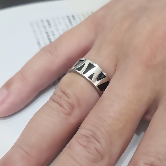 [골드러쉬] R206 반지 커플링 남녀공용 심플무지 스틸반지 엔틱 남자패션링