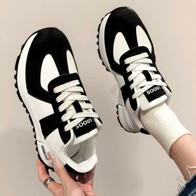 Modern Fashion 여성 발편한 통굽 스니커즈 심플 운동화