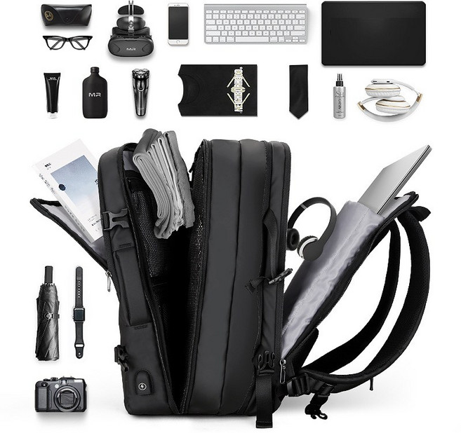 마크라이든 캐럿 트래블 확장형 USB 충전 노트북 백팩