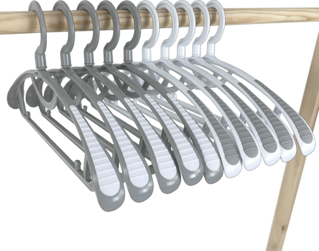 올지 올인원 회전 어깨뿔방지 옷걸이, 화이트, 10개