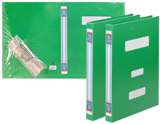 문화산업 F130 조립형 종이 청스프링화일 25개입 녹색, 1개