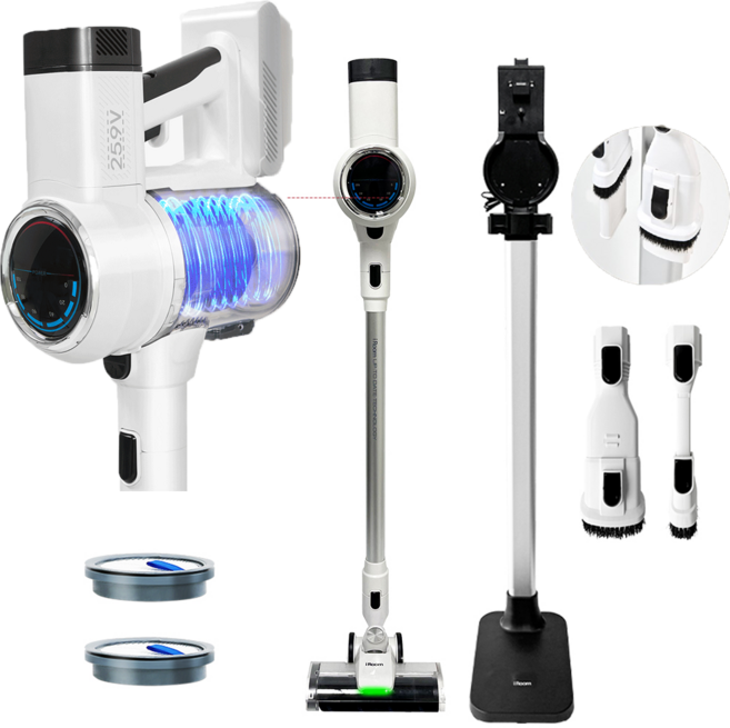 최신형 차이슨 무선 청소기 BLDC 충전거치대 세트 올인원 + 평생AS, 혼합색상, 단품