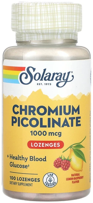 Solaray 피콜린산크로뮴 천연 레몬-라즈베리 1000mcg 사탕 정제 100정, Solaray피콜린산크로뮴천연레몬라즈베리1000mcg사, 1개 - 쿠팡