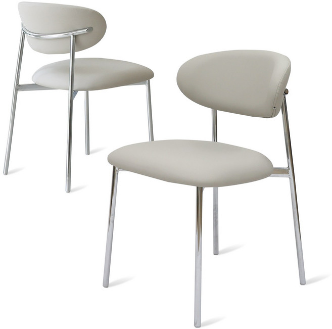 토리 식탁 의자 기능성 패브릭 &가죽 의자 카페의자 인테리어 의자 2p, 2개, (예약배송)소프트 PU 그레이