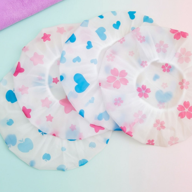 욕실헤어캡 긴머리용 생활 방수 샤워캡, 1개