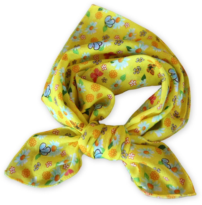 메리앤유 보태닉 프린팅 거즈 면소재 쁘띠 사각 스카프 손수건 국산