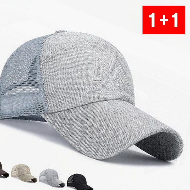 야구모자 남성 망사 자수 썬캡 여름 스포츠 챙모자