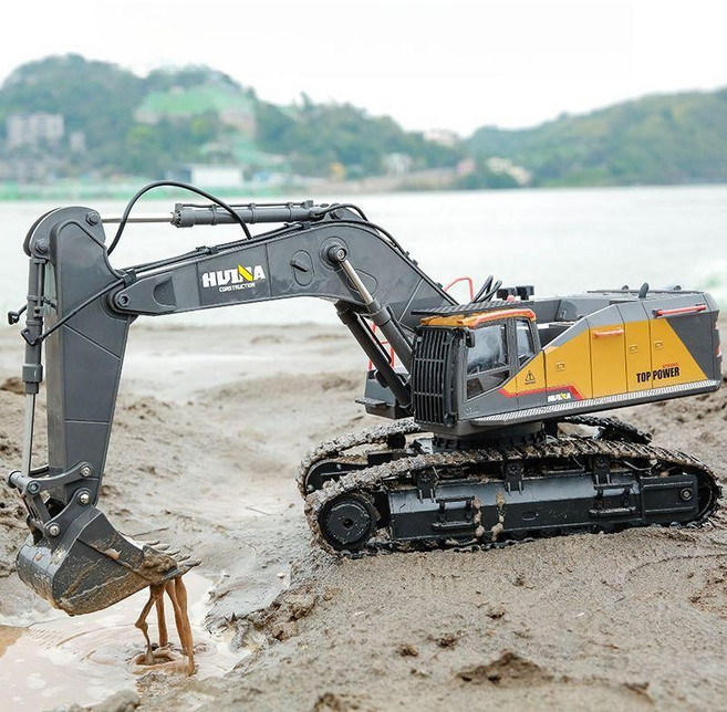 원격 굴삭기 무선조종 RC 중장비 불도저 미니 트럭 리모컨 포크레인, 5200mAh 리튬 1세트 4시간, 수나 굴착기 3-in-1