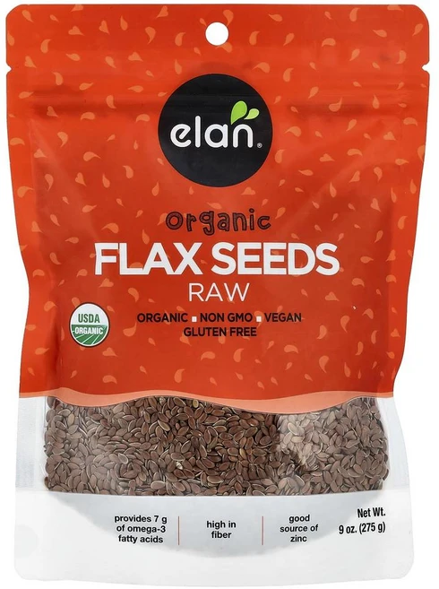 Elan 플랙스 씨드 생 아마씨 275g Organic Flax Seeds, 1개 - 쿠팡