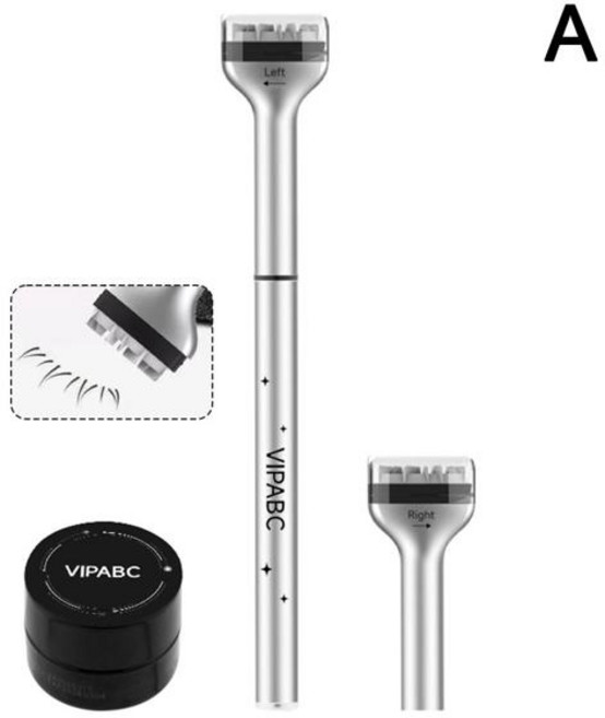 재사용 가능한 속눈썹 잉크 씰 펜 2 In 1 낮은 스탬프 도구 빠른 건조 블랙 브라운 액체 아이 라이너 자연, 02 Black, 1개