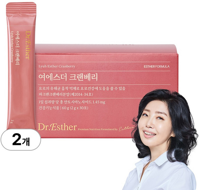 [본사직영] 여에스더 크랜베리, 60g, 2개