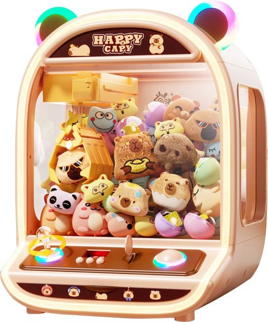 토이팝 미니 인형뽑기 기계 가정용 오락기, 1개, 캐피발라 미니 인형뽑기