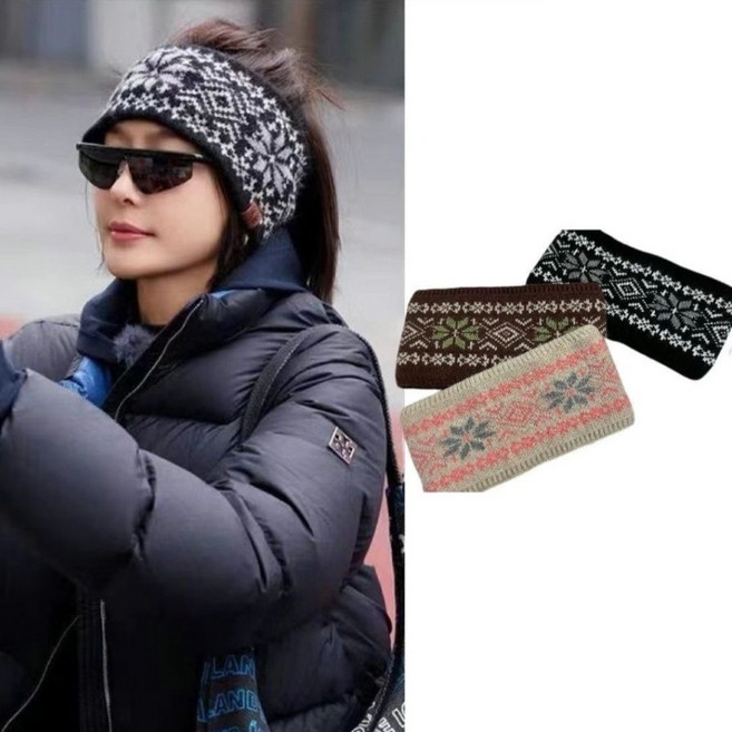 ZMBIRD 3종세트 털실 니트 따뜻한 와이드 여성 헤어밴드 N1865