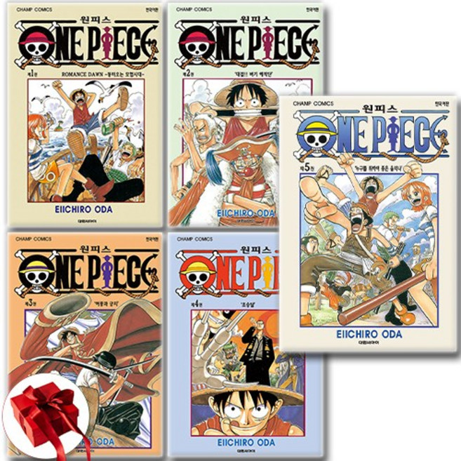 원피스 ONE PIECE 1 2 3 4 5 만화책 세트 전5권 / 신속배송 / 사은품증정, 대원씨아이, 오다 에이치로