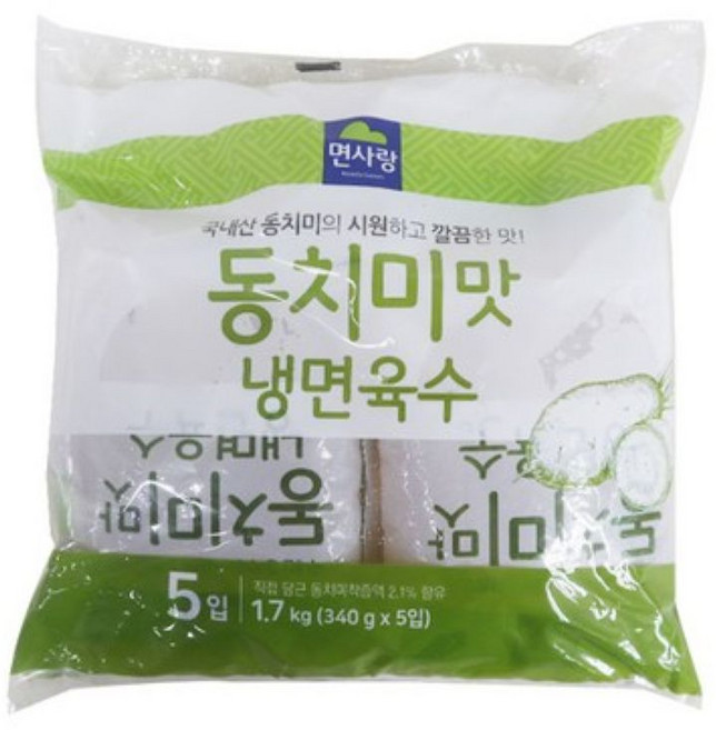 냉동 면사랑 동치미맛냉면육수340g 9037OHK, 1.7kg, 3개