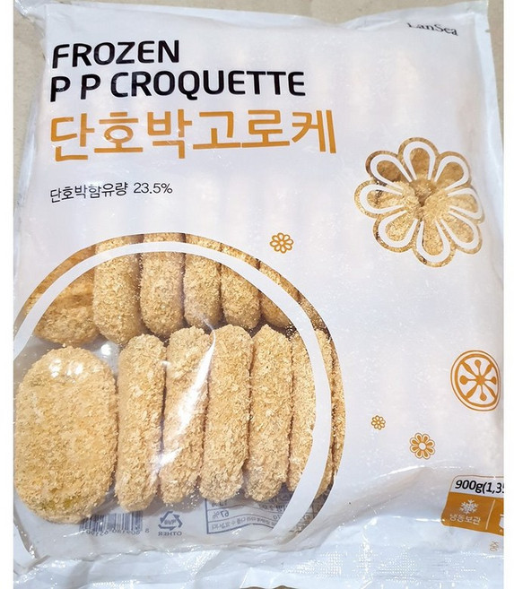 랜시 푸드 단호박 고로케 30g x 30개 900g x10식자재 업소용 식재료 식당용 대용량 단체 급식용, 10개