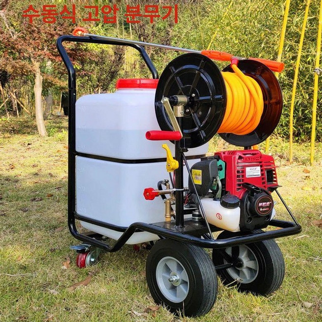 이동식농약분무기 4행정 엔진 분무기 60L 고압 약대, 고급 4충전 140 60l 50m, 1개