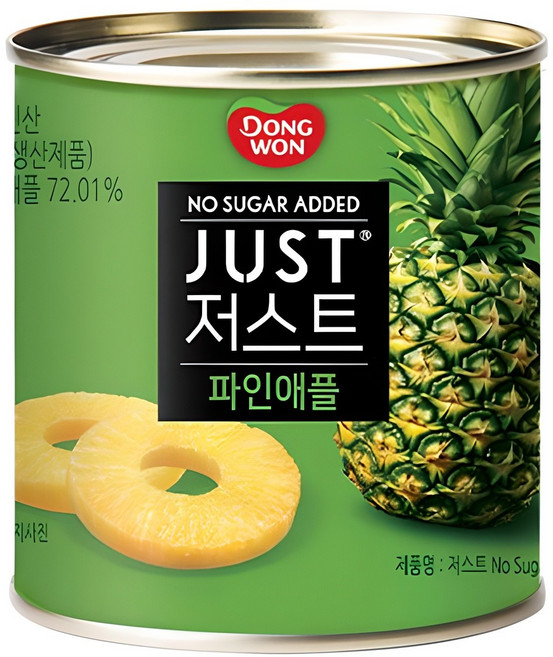 동원 저스트 노슈가 파인애플 통조림, 1개, 425g