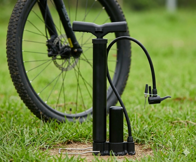초고압 자전거 펌프, 블랙, 1개
