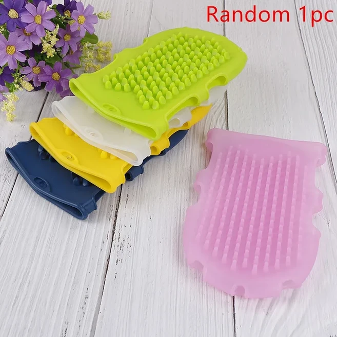 슬리밍 셀룰 라이트 브러쉬 목욕 마사지 장갑 릴랙스 안티 지방 바디 실리콘 다기능 부드러운, 01 Random 1pc