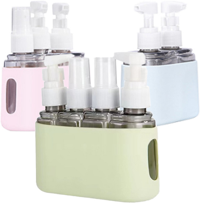 바니엘 트래블 보틀 여행용 화장품 소분 용기, 2 in 1, 1개, 스카이블루