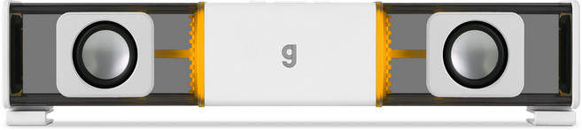 지클릭커 슈퍼히어로 G-SHOT 트랜스 RGB 페어런트 우퍼 컴퓨터 사운드바 화이트