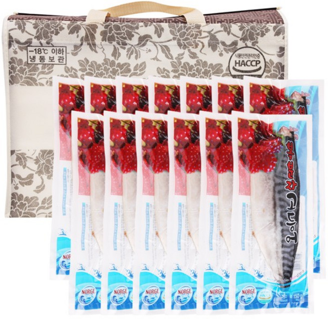 가시제거 노르웨이 손질 고등어 복분자 고등어 선물세트, 1개, 2kg(150g이상) 10~12팩