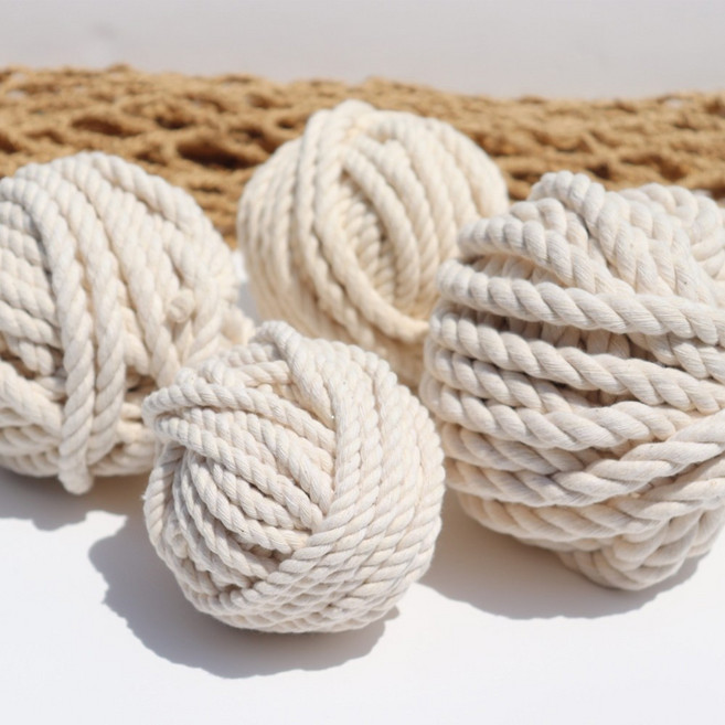 대구실사랑 면로프 6 8 10 11 12mm - 10M고양이 스크래쳐 마크라메재료 실, 면6mm(240합)-10M, 1개