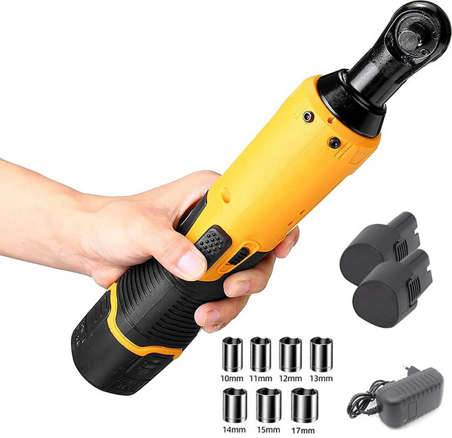 프리라이프 - 무선 충전식 12v 전동 라쳇 렌치 세트, 1박스