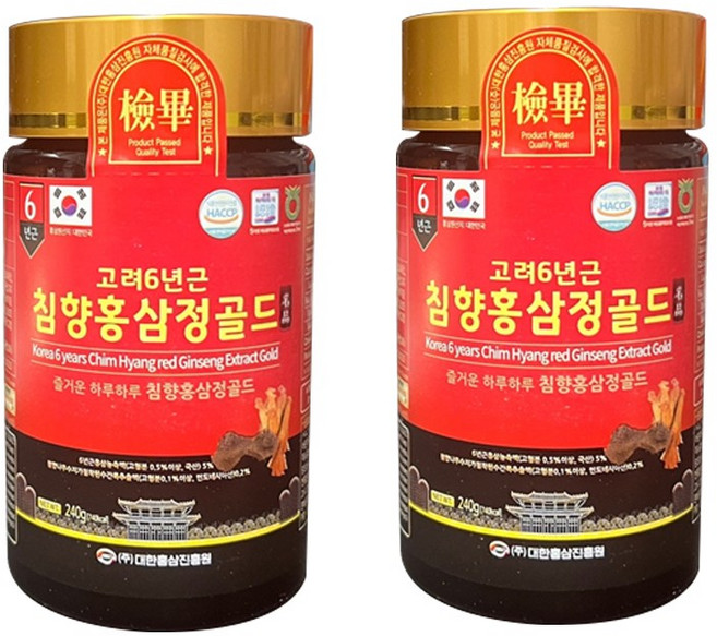 (1+1)고려6년근 침향홍삼정골드 1병+1병 귀한 침향과 건강한 홍삼의 조화, 2개, 240g