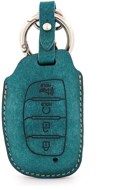 페레노 현대 캐스퍼 스마트키 가죽케이스 PH14 casper 키링, 푸에블로 블루