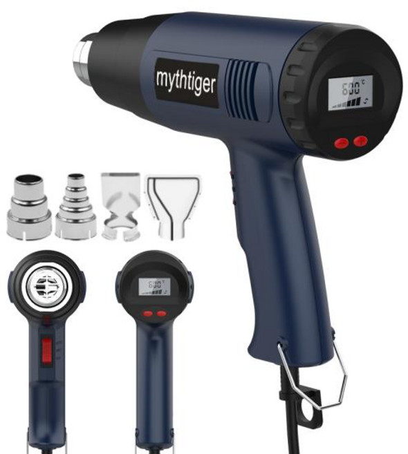 히팅건 Mythtiger 고급 핫 에어 건 온도 조절 가능 4 개의 노즐 전기 히트 220V 110V 2000W, 2)110V, 1개